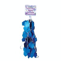 Chanukah String Garland, Silver with Blue Draydel