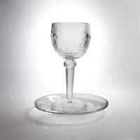 Crystal Kiddush Cup and Cup of Elijah with Matching Saucer