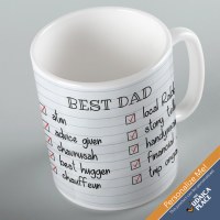 Jewish Phrase Mug Best Dad Checklist 11oz