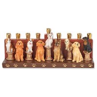 Dog Candle Menorah