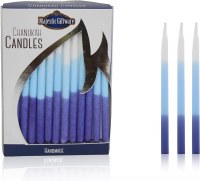 Chanukah Candles Executive Collection Dark Blue Light Blue White 45 Count 6"