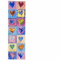 Yair Emanuel Cardboard Bookmark - Hearts