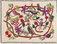 Yair Emanuel Hand Embroidered Afikoman Bag - Birds