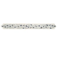 Yair Emanuel Embroidered Atara Pomegranate Design with 4 Matching Corners - Grey