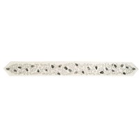 Yair Emanuel Embroidered Atara Pomegranate Design with 4 Matching Corners - Grey Black