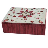Yair Emanuel Small Embroidered Jewelry Box - Pomegranates