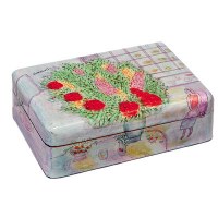 Yair Emanuel Medium Wooden Jewelry Box - Flower Pot