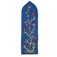 Yair Emanuel Embroidered Bookmark - Teal Flowers