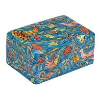 Yair Emanuel Small Wooden Jewelry Box - Peacock