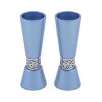 Candlesticks Blue Cone Shaped Designed by Yair Emanuel