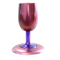 Yair Emanuel Aluminum Cast Kiddush Cup - Pink and Purple