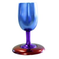 Yair Emanuel Aluminum Cast Kiddush Cup - Blue Purple and Red
