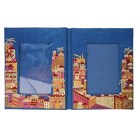 Yair Emanuel Embroidered Double Picture Frame - Jerusalem