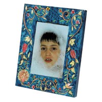 Yair Emanuel Single Wooden Painted Picture Frame - Peacock