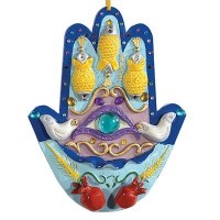 Yair Emanuel 3D Ceramic Hamsa - Fish