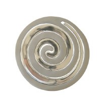 Yair Emanuel Aluminum Trivet Two Piece Swirl - Two Tone Silver