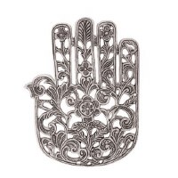 Yair Emanuel Aluminum Trivet Hamsa Shape