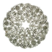 Yair Emanuel Aluminum Trivet Round Star Design