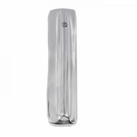 Yair Emanuel Square Anodized Aluminum Mezuzah 10cm - Silver Shiny
