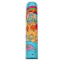 Yair Emanuel Round Wooden Mezuzah 15cm - Noah's Ark