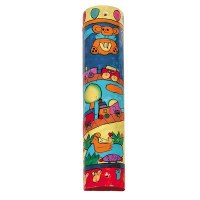 Yair Emanuel Round Wooden Mezuzah 15cm - Toys