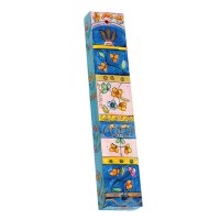 Yair Emanuel Square Wooden Mezuzah 12cm - Flowers