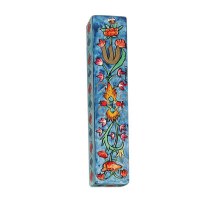 Yair Emanuel Square Wooden Mezuzah 12cm - Oriental