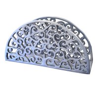 Yair Emanuel Aluminum Napkin Holder Silver - Paisley Cutout