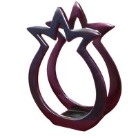 Yair Emanuel Aluminum Napkin Holder Red Pomegranate Shape