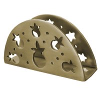 Yair Emanuel Aluminum Napkin Holder Gold - Cutout Pomegranates