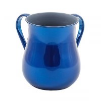 Yair Emanuel Wash Cup Stainless Steel Large Size Blue