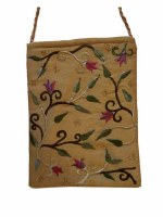 Yair Emanuel Embroidered Handbag - Gold Flowers