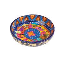 Yair Emanuel Paper Mache Bowl - Round Small - Jerusalem