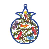Yair Emanuel Laser Cut Hand Painted Wall Metal Decor - Birds