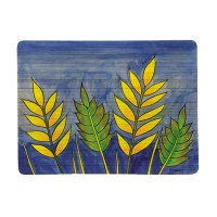 Yair Emanuel Wooden Handpainted Placemat - Wheat
