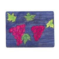 Yair Emanuel Wooden Hand painted Placemat - Grapes