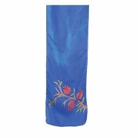 Yair Emanuel Painted Silk Scarf Small - Pomegranates Blue