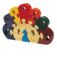 Yair Emanuel Freestanding Wooden Puzzle - Peacock