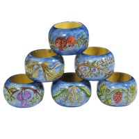 Yair Emanuel Napkin Rings Set of Six - The Seven Species