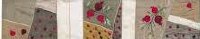 Yair Emanuel Silk Table Runner Pomegranates Gold 60"