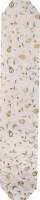 Yair Emanuel Machine Embroidered Runner 40"- Gold and Silver Pomegranates