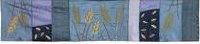Yair Emanuel Silk Table Runner Wheat Blue 80"