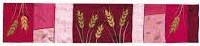Yair Emanuel Silk Table Runner Wheat Maroon 60"