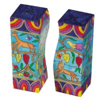 Yair Emanuel Wooden Handpainted Salt and Pepper Shaker -  Border and Oriental