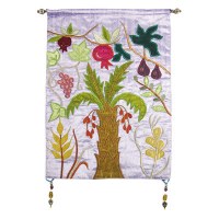 Yair Emanuel The Seven Species Wall Hanging - Lavendar