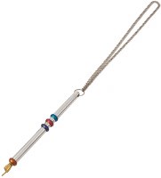 Yair Emanuel Anodized Aluminum Torah Pointer with Multicolored Rings