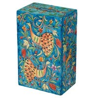 Yair Emanuel Rectangular Tzedakah Box - Peacocks