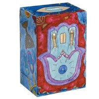 Yair Emanuel Rectangular Tzedakah Box - Hamsah