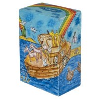Yair Emanuel Rectangular Tzedakah Box - Noah's Ark