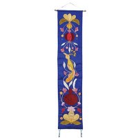 Yair Emanuel Long  Wall Hanging - Blue Birds